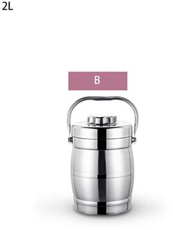 ONEUP Roestvrij Staal Draagbare Lunchbox Met Compartiment Thermos Voedsel Container Grote Capaciteit Volwassen Picknick Bento Box Opslag B2L