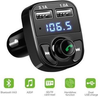 Onever Fm-zender Aux Modulator Bluetooth Handsfree Car Kit Car Audio MP3 Speler Met 3.1A Quick Charge Dual Usb Auto lader