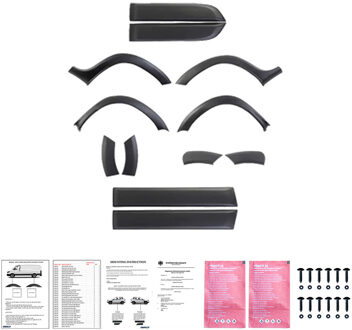 Oneway Complete bodykit passend voor Dacia Duster I 2010-2017 (zonder Duster markering) - Matzwart OWBK12014