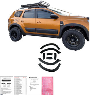 Oneway Complete bodykit passend voor Dacia Duster II 2018-2024 (zonder Duster markering) - Matzwart OWBK12007