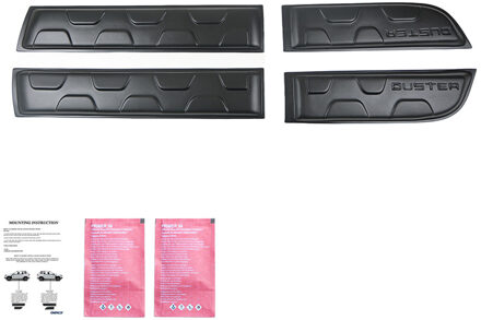 Oneway Set deurpanelen passend voor Dacia Duster I 2010-2017 (Off-Road) - Matzwart OWBC05013