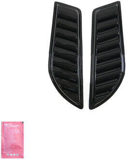 Oneway Set motorkapluchtinlaten Pick-Up 4x4 - Universeel - Glanzend zwart OWAV17002G