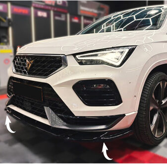 Oneway Voorspoilerlip passend voor Cupra Ateca 2018-2021 & Facelift 2021-2024 - Glanzend zwart OWFS01127