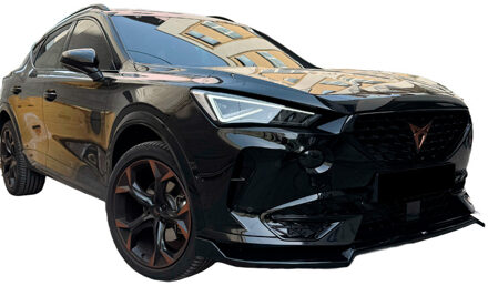 Oneway Voorspoilerlip passend voor Cupra Formentor 2020-2024 - Versie 2 - Glanzend zwart OWFS01145