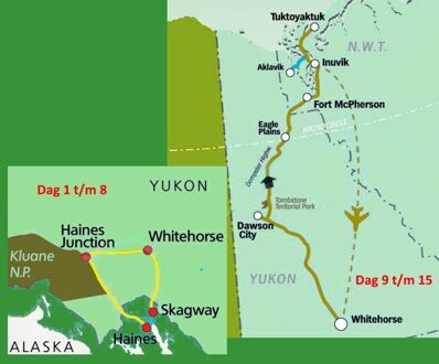 Ongerepte natuur van Yukon & Northwest Territories (16 dagen)