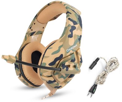 Onikuma K1 Camouflage PS4 Gaming Headset Gamer Gaming Hoofdtelefoon Oortelefoon Casque Met Mic Voor Computer Pc Telefoons Xbox Een