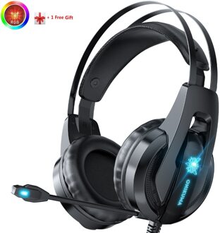 Onikuma K16 Gaming Headsets Gamer Hoofdtelefoon Bedrade Koptelefoon Usb Microfoon Met Computer Mac OnePS4 Rgb Licht Pc Gamer Laptop
