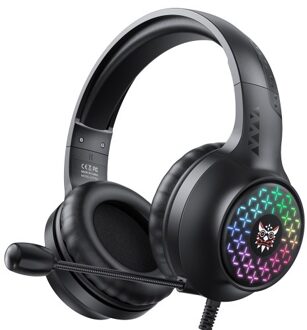 ONIKUMA X7 Pro Gaming Headset Plug and Play Colorful LED Lights Noise-Cancelling Microphone