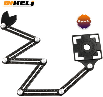 ONKEL.J Universal Opening Locator Tile Hole Tool Masonry Glass Fixed Angle Measuring Ruler Universal Angular 4/6/12 slides fold