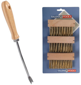 Onkruidborstels voor voegen en onkruidsteker set