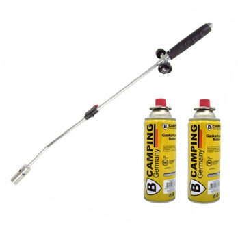 Onkruidbrander/onkruidverdelger - 80 cm - incl. 2x gas navulling 227 gram - Onkruidbranders