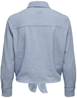 ONLLECEY LS STRIPE KNOT DNM SHIRT NOOS Dames T-Shirt - Maat M