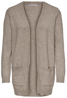 ONLLESLY L/S OPEN CARDIGAN KNT NOOS Dames Vest Beige - Maat XS