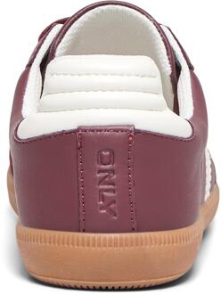 Only Amber Polyester Dames Burgundy/cream Sneakers Rood