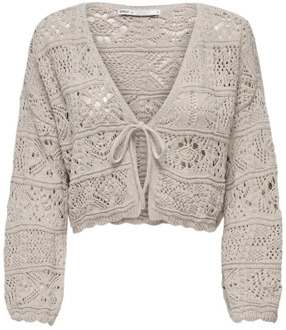 Only Beach Life Cardigan Only , Beige , Dames - Xl,L,M,S,Xs