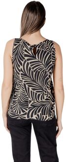 Only Bedrukte Mouwloze Tanktop Zwart