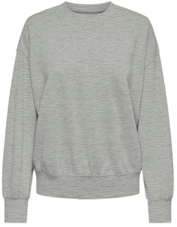 Only Bella Long Sleeves O-Neck Sweater Only , Gray , Dames - L,M,S