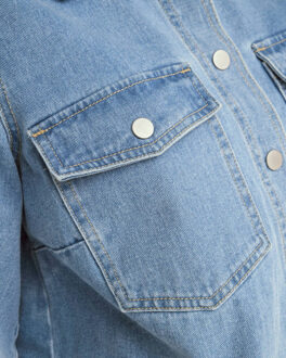 Only Blouse korte mouw 15347084 - maat XS Lichtblauw