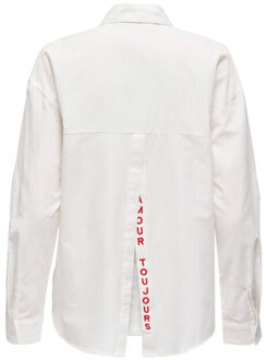 Only Blouse korte mouw 15367138 ria - maat XL Wit