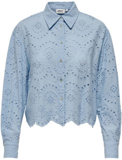 Only Blouse lange mouw 15269568 valais Lichtblauw