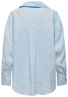 Only Blouse lange mouw 15272523 zazima Lichtblauw