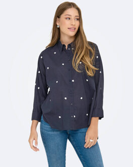 Only Blouse lange mouw 15283743 Blauw - XL