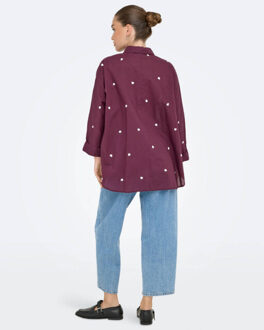Only Blouse lange mouw 15283743 Bordeaux