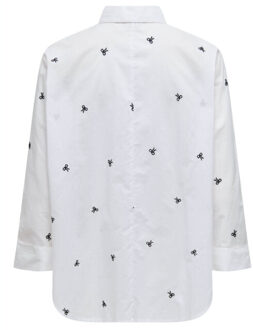 Only Blouse lange mouw 15283743 Wit