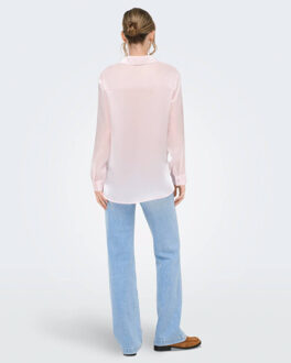 Only Blouse lange mouw 15366711 larsa - maat L Roze