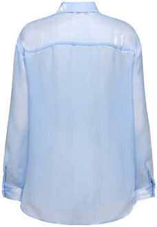 Only Blouse lange mouw 15366711 larsa - maat M Lichtblauw