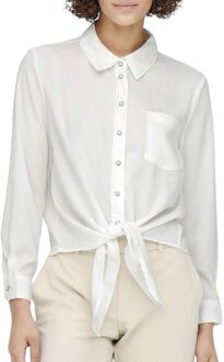ONLY Blouse ONLLECEY LS KNOT SHIRT 15195910 Off White