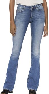 Only Blush Mid Flared Jeans Dames blauw - L-30