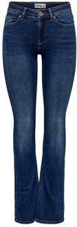 Only Blush Mid Flared Jeans Dames donker blauw - XS-32