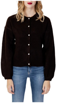 Only Bruine knoopsluiting cardigan Only , Brown , Dames - Xl,L