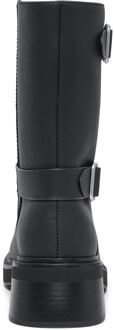 Only BUTTER-2 Polyurethaan Dames Zwarte Hak Mid Calf Laarzen