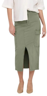 Only Cargo Lange Rok Lola Only , Green , Dames - Xl,L,M,S,Xs