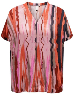 ONLY carmakoma Aardbei Maan Chic Blouse Only Carmakoma , Multicolor , Dames - 5Xl,4Xl,6Xl,3Xl
