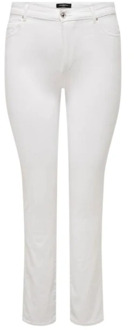 ONLY carmakoma Klassieke Jeans Only Carmakoma , White , Dames - 2XL L32,4Xl L32,3Xl L32