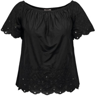 ONLY carmakoma Stijlvolle Top voor Vrouwen Only Carmakoma , Black , Dames - 2Xl,Xl,3Xl