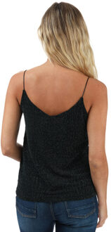 Only Carolla glitter hemdtopje voor dames, zwart-zilver - maat EU 34 / UK 6 Zwart en zilver