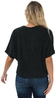 Only Carolla losvallende glittertop voor dames in zwart/zilver Zwart en zilver - EU 40 / UK 12