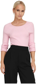 Only Crop Longsleeve Trui Vrouwen Only , Pink , Dames - M,S