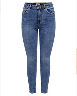 Only cropped high waist skinny jeans blauw - 32-34