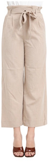 Only Cropped Trousers Only , Beige , Dames - Xl,L,M,S,Xs