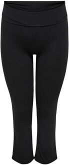 Only Curvy Fold Jazz Pants Curvy Dames Sportbroek - Black - Maat 48/50