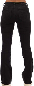 Only Dames/Dames Ann Mid Rise Flared Jeans (Zwart)