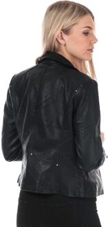 Only Dames/Dames Gemma Faux Leren Bikerjasje (Zwart)