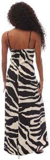 Only Dames/Dames Nova Gigi Maxi Dress met zebraprint (Zwart, Wit) - EU 38 / UK 10