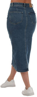 Only Dames/Dames Siri Denim Midi Rok (Denim) - maat Blauw