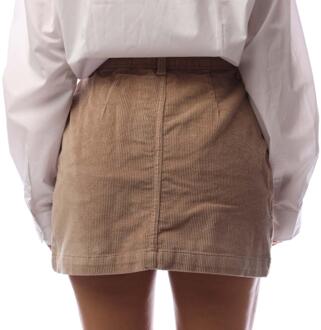 Only Dames/Dames Verbazingwekkende Corduroy Minirok (Beige) - maat